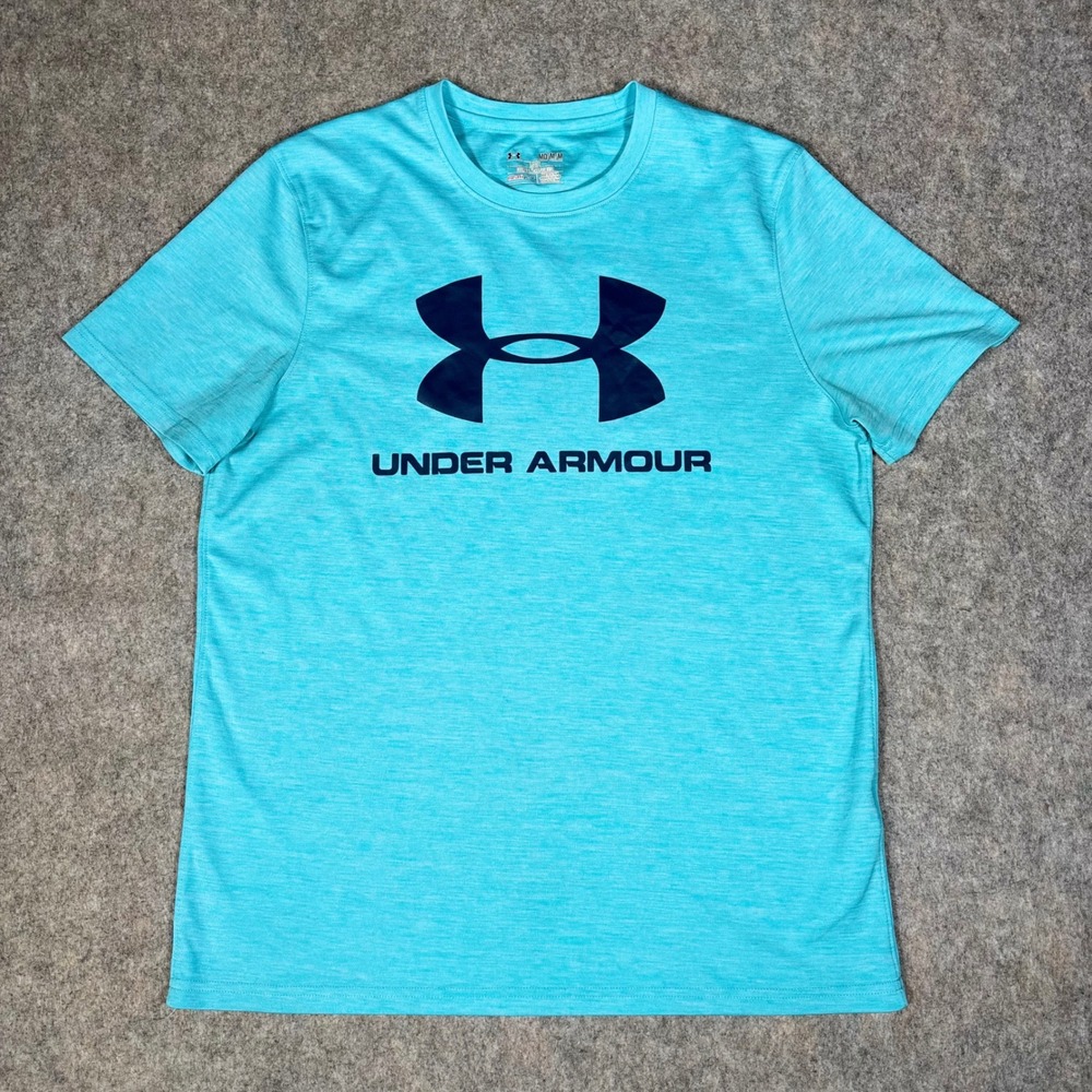 Under Armour T-Shirt Mens M Blue HeatGear Loose Fit Athletic performance s/s